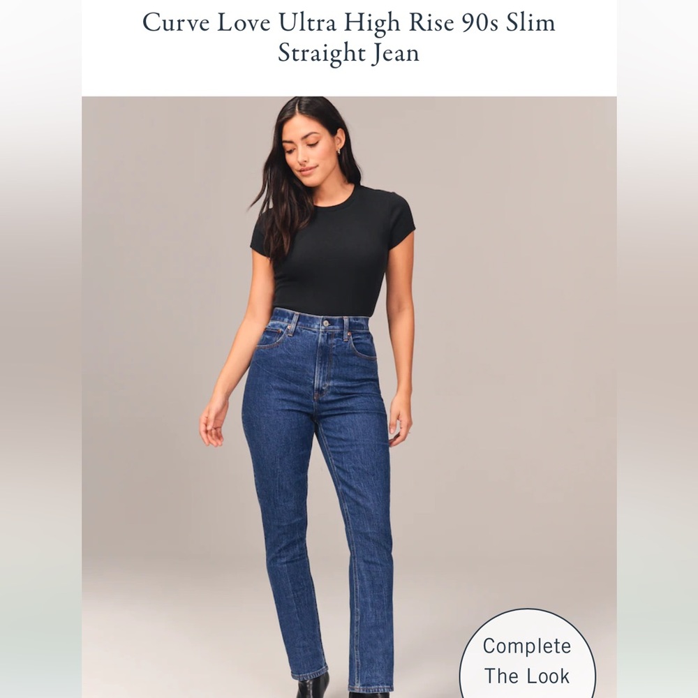 Curve Love Ultra High Rise 90s Slim Straight Jean 27 Long